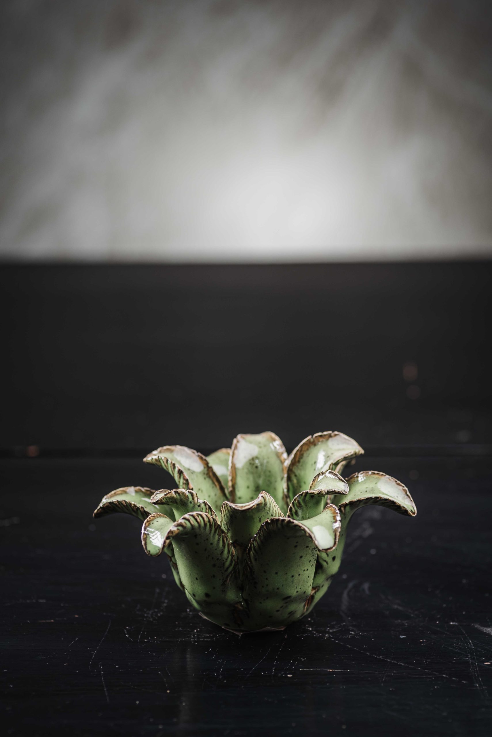 Κεραμικό Tealight Organic Design Moss Green Μικρού Μεγέθους - Image 2