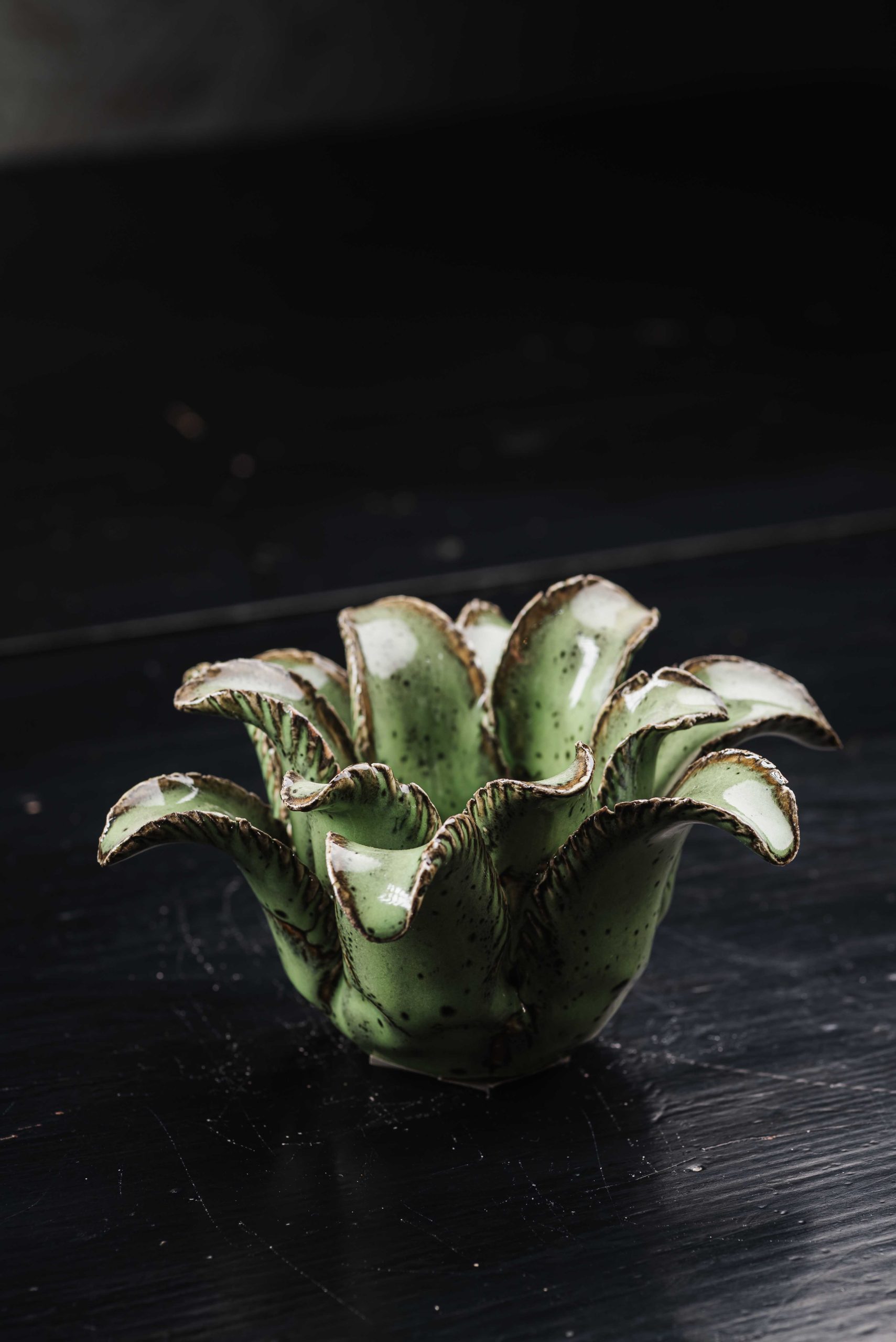 Κεραμικό Tealight Organic Design Moss Green Μικρού Μεγέθους - Image 3