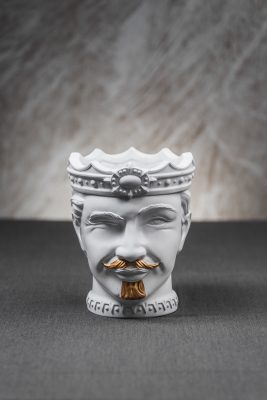 Κεραμικό Κασπώ Ανδρική Προτομή - White & Gold
